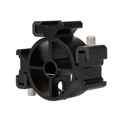 2 PCS Round Field 3 Triple Head Hot Shoe Mount Adaptateur Flash Holder Support Light Stand Holder SH3338266-07