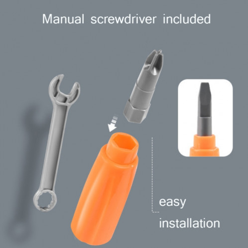Boîte à outils d'assemblage manuelle de jouet de perceuse électrique de serrage de vis pour enfants, Style: 3D + perceuse électrique (276 PCS) SH2004760-09