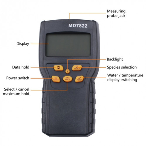 Humidimètre numérique à sonde ultra-longue MD7822 Smart Grain SH74341291-08