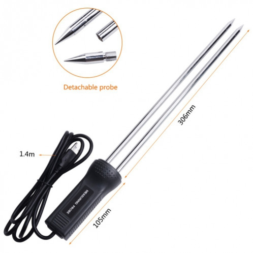 Humidimètre numérique à sonde ultra-longue MD7822 Smart Grain SH74341291-08