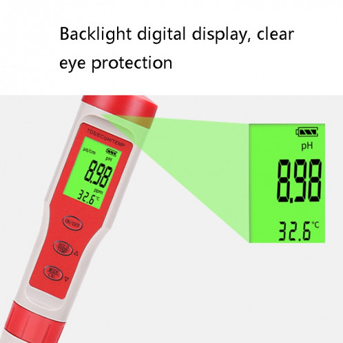 Testeur de qualité de l'eau multifonction portable 4 en 1 PH / TDS / EC / TEMP SH74551775-08