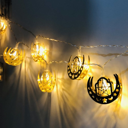 3m 20 LED Eid Al-Fitr LED étoile et lune guirlandes lumineuses Ramadan Festival Décoration Lampes (lumière blanche chaude) SH002A1197-05