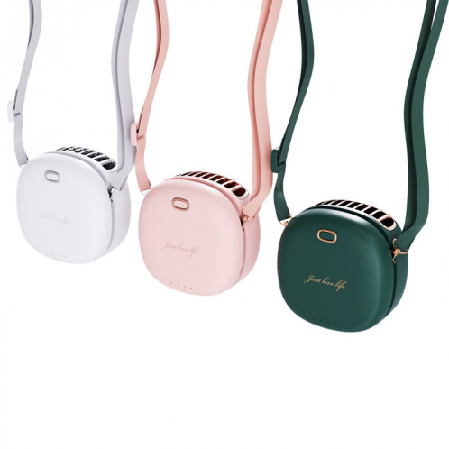 Mini ventilateur portatif rechargeable par usb de petit ventilateur de cou suspendu paresseux (vert vintage) SH701A1585-011