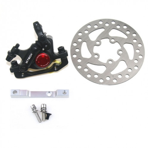 Frein hydraulique modifié pour scooter 3 en 1 + disque de frein à disque de 120 mm + ensemble de siège modifié pour Xiaomi Mijia M365 Pro (frein noir + adaptateur argent) SH801C1596-08