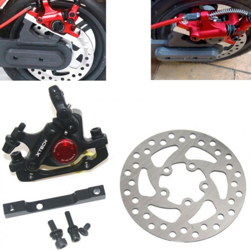 Frein hydraulique modifié pour scooter 3 en 1 + disque de frein à disque de 120 mm + ensemble de siège modifié pour Xiaomi Mijia M365 Pro (frein noir + adaptateur noir) SH801D634-08