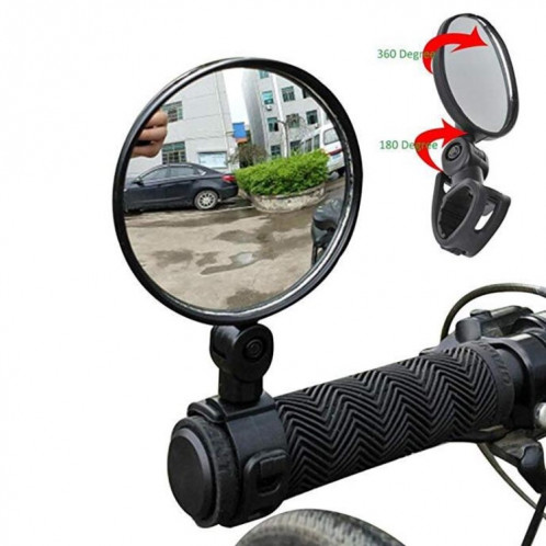 2 pcs pour le scooter Xiaomi Vue arrière miroir miroir de vélo (rond) SH501A1231-07