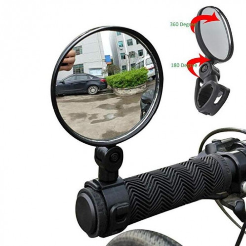 2 pcs pour la scooter Xiaomi Vue arrière miroir miroir de vélo (ovale) SH501B403-07