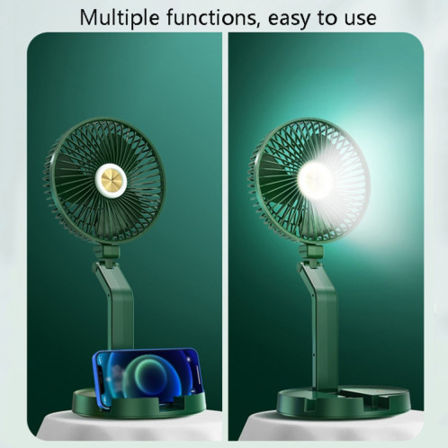 FF-996 ventilateur de lampe de table pliante de bureau dortoir étudiant ventilateur de bureau USB muet (version améliorée-vert) SH201A1937-08