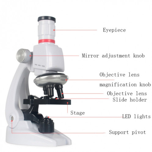 Early Education Biological Science 1200X Microscope Science And Education Toy Set For Children L SH12021938-010