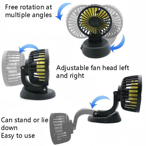 Ventilateur de tête de tremblement de voiture General Ventilateur de voiture F409 (Port d'allume-cigare 12V) SH801B131-010