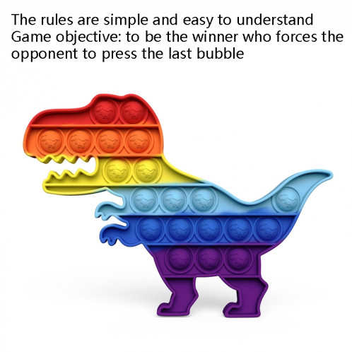 5 pcs enfants mathématiques logiques jouets éducatifs silicone Pressing-enfant jeu, style: dinosaure (arc-en-ciel) SH26171325-06
