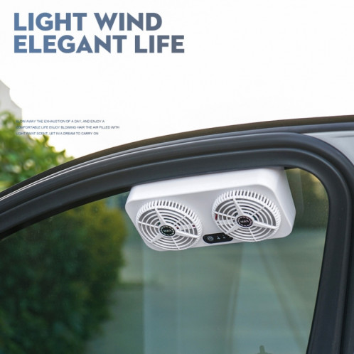 USB Interface Car Cooling Device Car Exhaust Air Circulation Exhaust Fan Car Changing Fan(White) SH601A866-011