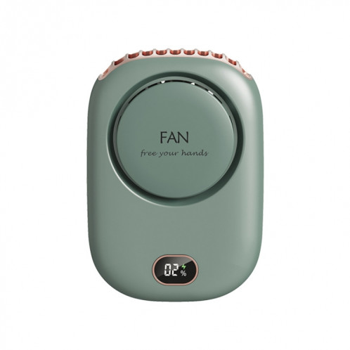 DQ203 Lazy Hanging Neck Fan USB Mini Desktop Large Wind Fan(Green) SH401C1986-08