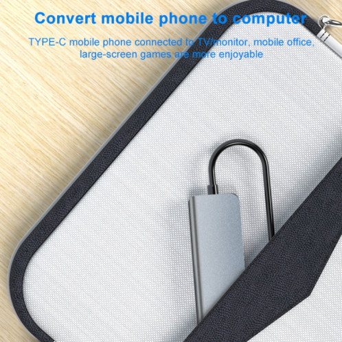 4 en 1 USB-C / TYPE-C à 4K HDMI + USB 3.0 + USB 2.0 + PD USB-C / Type-C Ports de chargement multifonctionnel HUM SH08931287-010