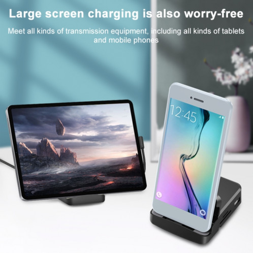 7 en 1 USB-C / TYPE-C à 2 USB 2.0 + USB 3.0 + 4K HDMI + SD / TF Card Slot + PD USB-C / Type-C Ports de chargement Multifonctionnel Hub Station d'accueil avec support SH0901498-09