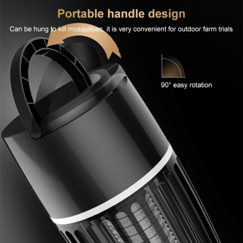 Ale-MWD-008 Chambre à la maison Chambre à coucher Mute Mosquito Trap Mosquito Lampe Mosquito Extérieur Non-rayonnement Fly Dépulsif, Produit Spécifications: Type de chargement 2000 Mah (Noir) SH902A207-07