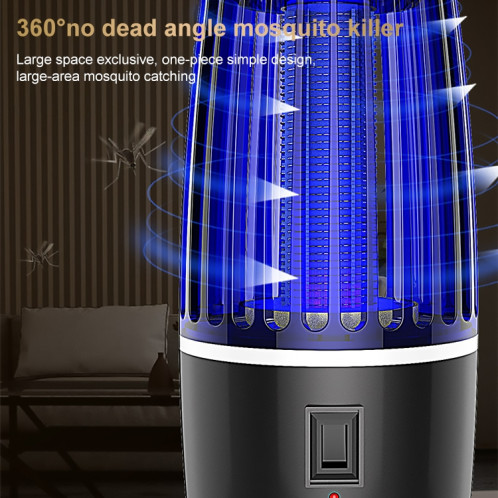 Ale-MWD-008 Chambre à la maison Chambre à coucher Mute Mosquito Trap Mosquito Lampe Mosquito Extérieur Non-rayonnement Fly Dépulsif, Produit Spécifications: Type de chargement 2000 Mah (Noir) SH902A207-07
