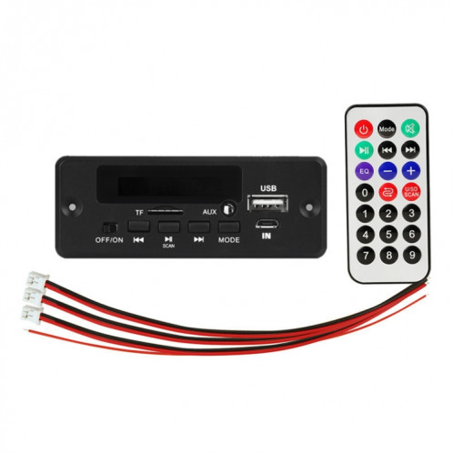 Dossier 5 / 12V Lecture avec amplificateur de puissance Board de décodage MP3 avec une carte mère d'appel d'enregistrement avec Bluetooth (Noir) SH201A539-08