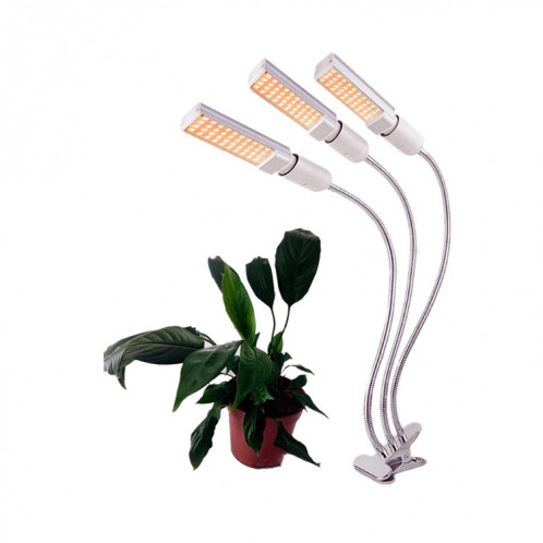 Croissance de plante LED Full Spectral Spectral Light E27 Clip Lampe de plante Lumière de maïs intérieur, sans adaptateur secteur, Puissance: 3 têtes SH77021383-06