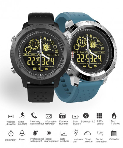 NX02 Sport Smartwatch IP67 étanche Support Tracker Calories Podomètre Smartwatch Chronomètre Appel SMS Rappel (noir) SH601A537-013