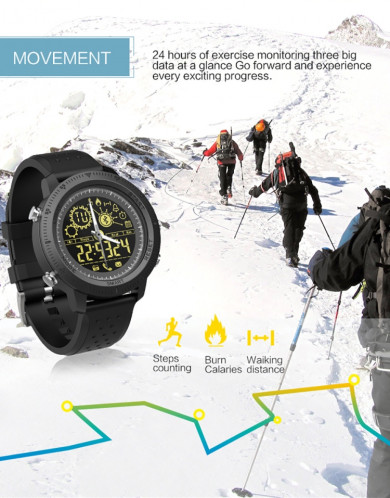 NX02 Sport Smartwatch IP67 étanche Support Tracker Calories Podomètre Smartwatch Chronomètre Appel SMS Rappel (noir) SH601A537-013
