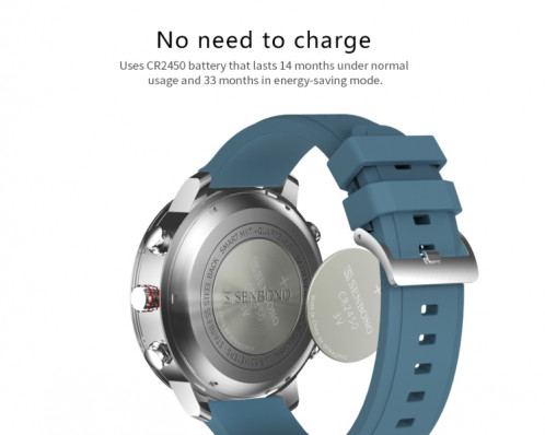 NX02 Sport Smartwatch IP67 Support étanche Tracker Calories Podomètre Smartwatch Chronomètre Rappel SMS (bleu) SH601B1042-013