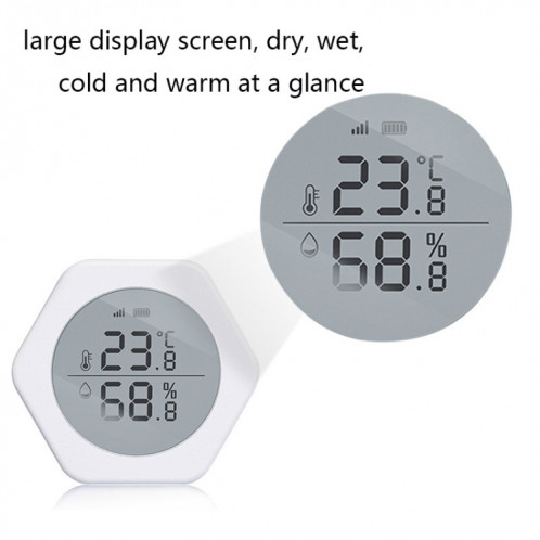 LQ-WS1 TUYA SMART HOME HOME CHAMP DE COMMANDE DE CONTRÔLE DE LA TEMPÉRATURE ET DE L'HUMIDITÉ SH7501560-010