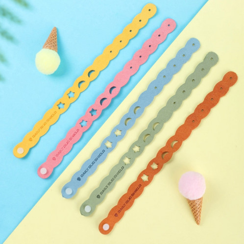 5 pièces BUGS Bracelet anti-moustique anneau anti-moustique Bracelet anti-moustique extérieur couleur livraison aléatoire, style: bracelet Staroon SH55021630-06