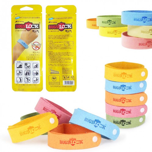 5 pièces BUGS Bracelet anti-moustique anneau anti-moustique Bracelet anti-moustique extérieur couleur livraison aléatoire, style: bracelet Staroon SH55021630-06