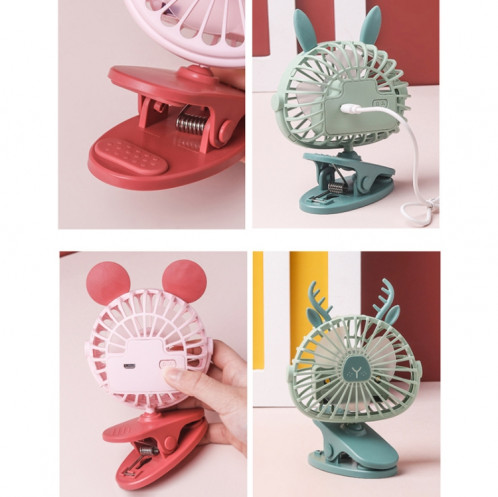 USB Chargement Clip Fan Dortoir Office de chevet Lampe de chevet Fan Random Color Style Livraison SH88961535-08
