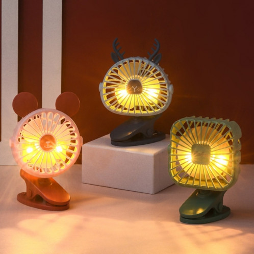 USB Chargement Clip Fan Dortoir Office de chevet Lampe de chevet Fan Random Color Style Livraison SH88961535-08