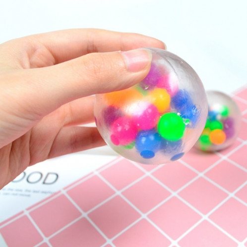 6 PCS 6 cm Color Beads TPR TRUT DECOMPRESSION DE BALLE DE VENTEUR, Couleur: Ballon de couleur SH8301491-05