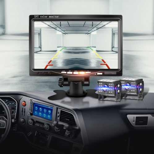 Big Truck 7 pouces Affichage Night Vision Caméra Système de surveillance de la voiture HD HD Vidéo inversée, Résolution: 1024 x 600 SH18021822-07