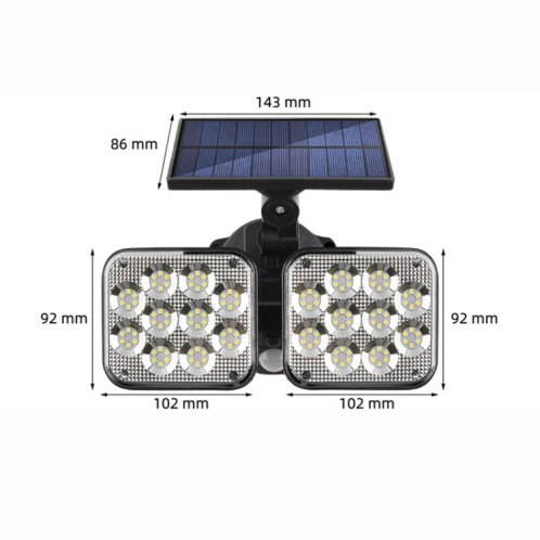 TY06602 120 SMD Solaire Human Body Induction Lumière Ever Etanchée Etanche LED SH73021459-07