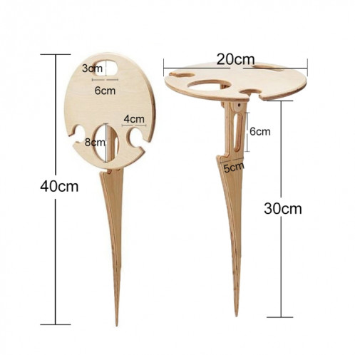 Pelouse en bois pliante pliante de vin de vin inséré rossage de vin pique-nique d'extérieur pique-nique table pliante SH93981767-07