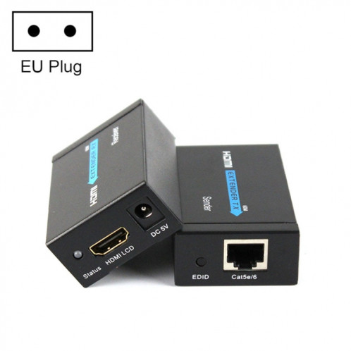 HDY-60 HDMI To RJ45 60M EXTENDER Câble réseau unique à l'amplificateur de signal HDMI () SH401B1620-06