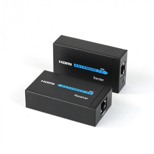 HDY-60 HDMI To RJ45 60M EXTENDER Câble réseau unique à l'amplificateur de signal HDMI () SH401B1620-06