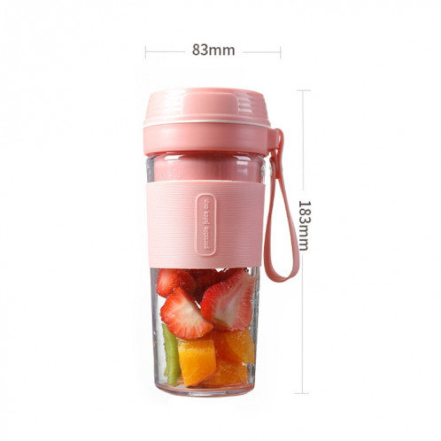 FS1300 Mini Juicer Home Portable Machine de cuisson Student Juice Coupe Juicer, Couleur: Cherry Blossom Qua lame SH89041159-07