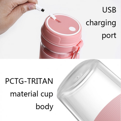 FS1300 Mini Juicer Home Portable Machine de cuisson Student Juice Coupe Juicer, Couleur: Cherry Blossom Qua lame SH89041159-07
