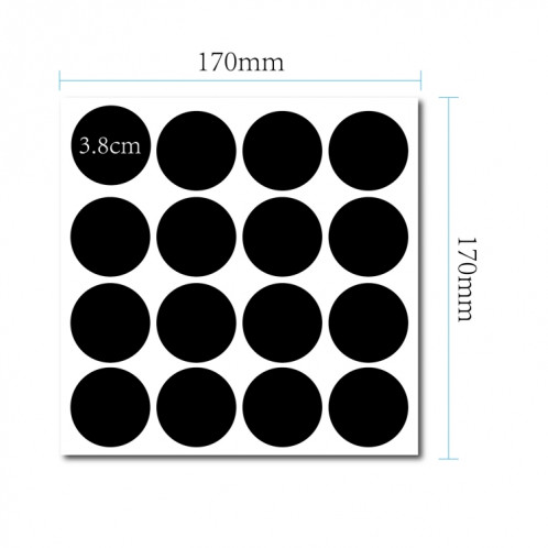50 Ensembles Stickers de bouteille de rangement amovible imperméable PVC Sticker Blackboard Easy à Effacement 16pcs / Set 170x170mm SH16021207-05