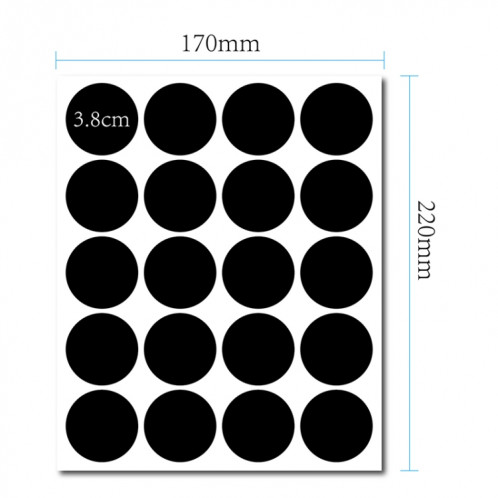 50 Ensembles Stickers de bouteille de rangement amovible imperméable PVC Sticker Blackboard Easy à Effacement 20pcs / Set 170x220mm SH1604991-05