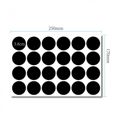 50 Ensembles Stickers de bouteille de stockage amovible imperméable PVC Sticker Blackboard Easy à Effacement 24pcs / Set 250x170mm SH16051681-05
