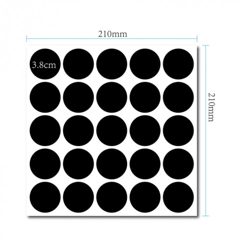 50 Ensembles Stickers de bouteille de stockage amovible imperméable PVC Sticker Blackboard Easy-to-Effacement 25pcs / Set 210x210mm SH16061463-05