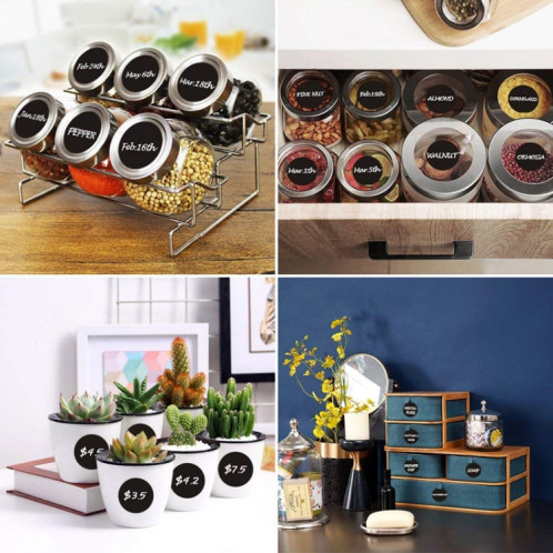50 Ensembles Sticker de bouteille de rangement amovible imperméable PVC Sticker Blackboard Easy-to-Effacement 30pcs / Set 210x250mm SH1607503-05