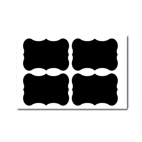 50 Ensembles Stickers de bouteille de rangement amovible imperméable PVC Sticker Blackboard Easy-to-Effacement 4PCS / Set 120x80mm SH1609972-05