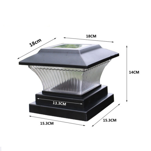 Lampe de colonne solaire extérieure IP44 étanche de jardin clôture de jardin lumière lampe de rue solaire (coquille en bronze d'or + lumière chaude) SH901D1065-07