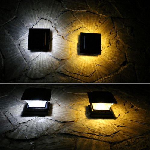 Lampe de colonne solaire extérieure IP44 Lampe de rue Solar Light Solar (coquille en bronze d'or + lumière blanche) SH901C1801-07