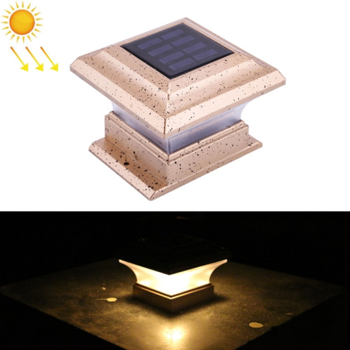28LM Colonne solaire extérieure Villa Villa Villa Bois Pile Light Jardin Paysage Lampe de clôture (lumière jaune chaude) SH501B1865-05