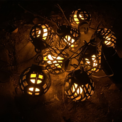 6 en 1 Solar Flame Ball Light String Outdoor Solar Courtyard IP44 Lumière imperméable SH9002239-06