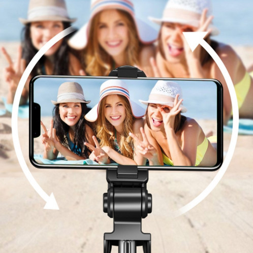 Bluetooth noir xt02 360-degré multi-fonction multi-fonction multi-fonction mobile mobile selfie bâton pour tirer sur la télévision en direct trépied dramatique SH18011706-07